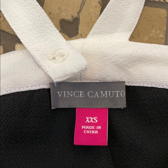 NWT Vince Camuto Colorblock Halter Blouse XS - Picture 11 of 13